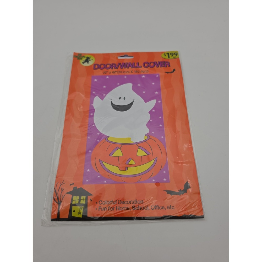 Nov Vtg Halloween Door Cover 30 x 60" Plastic Vintage 2000s All Hallow's Eve
